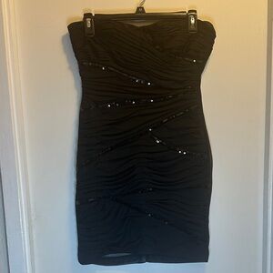 Elegant Black Strapless Dress